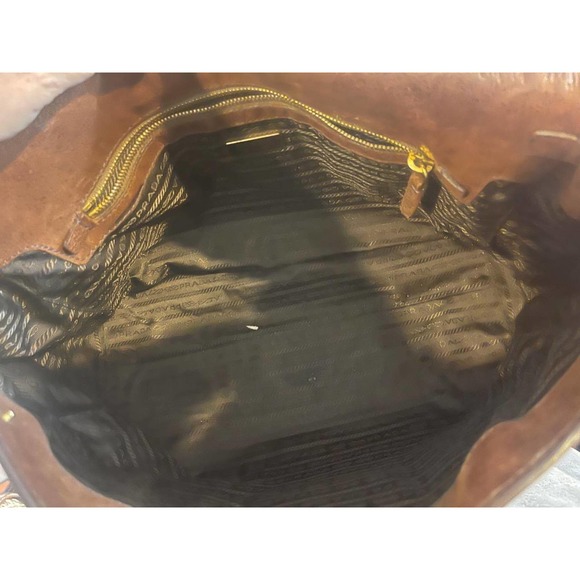 Prada Tessuto Leather Pushlock Tote bag ((pu220 - Picture 9 of 10